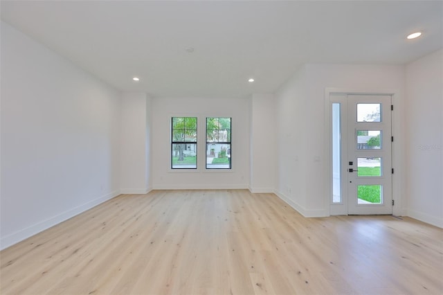 418 W Frances Ave Unit 2, Tampa, FL 33602 - foyer featuring plenty of natural light, light wood finished floors, recessed lighting, and baseboards