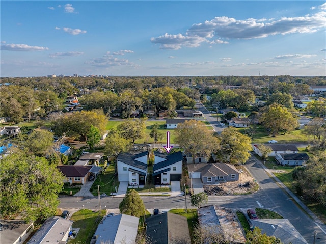 drone / aerial view with a residential view