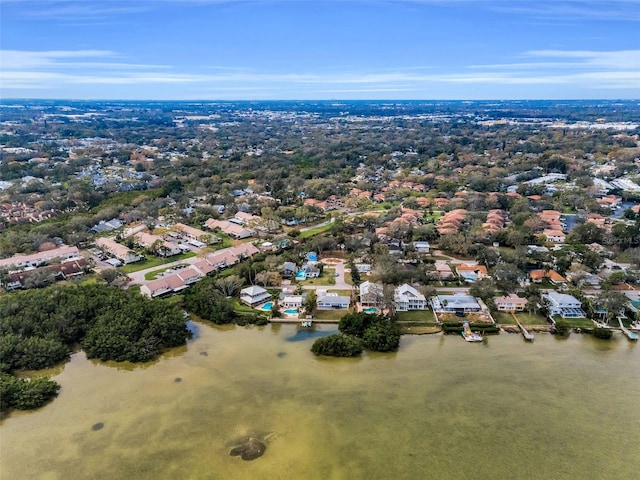 drone / aerial view with a residential view