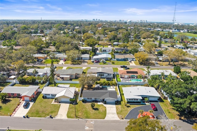 aerial view featuring a residential view