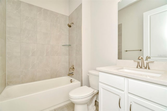 10714 Torchwood Sea Way, San Antonio, FL 33576 - bathroom featuring toilet, vanity, and washtub / shower combination