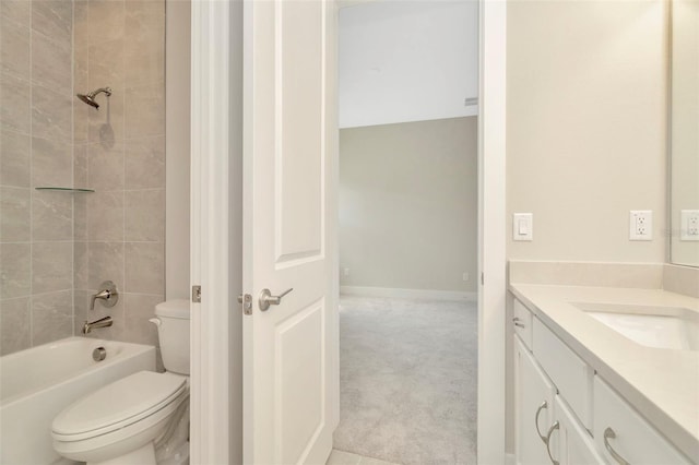 10714 Torchwood Sea Way, San Antonio, FL 33576 - full bath with shower / washtub combination, baseboards, vanity, and toilet