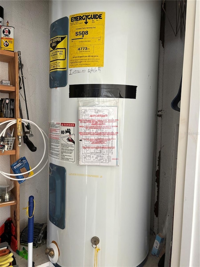 utilities featuring electric water heater