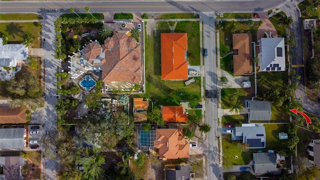 aerial view featuring a residential view