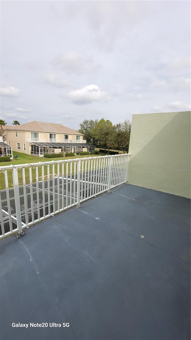 view of patio with a residential view