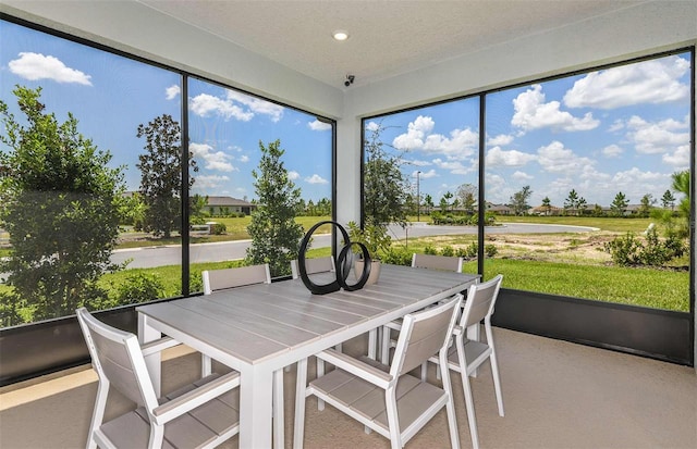 view of sunroom