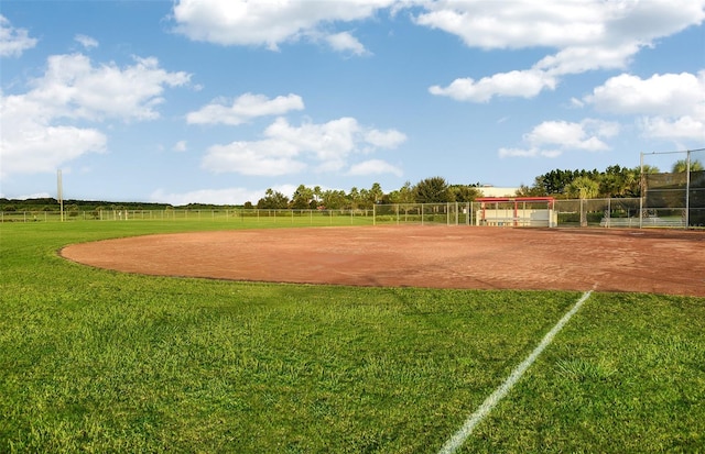 surrounding community featuring fence