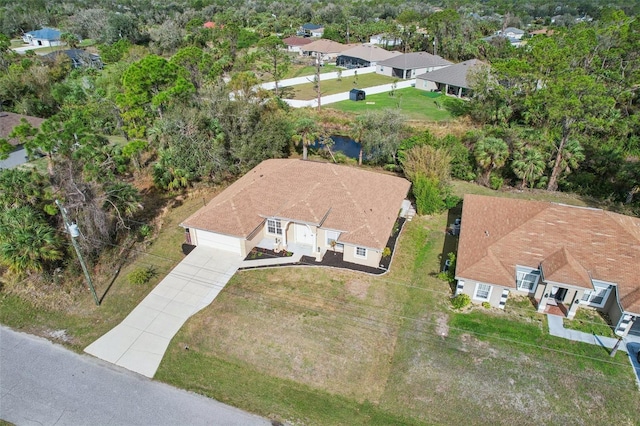 aerial view featuring a residential view