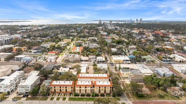 birds eye view of property featuring a view of city