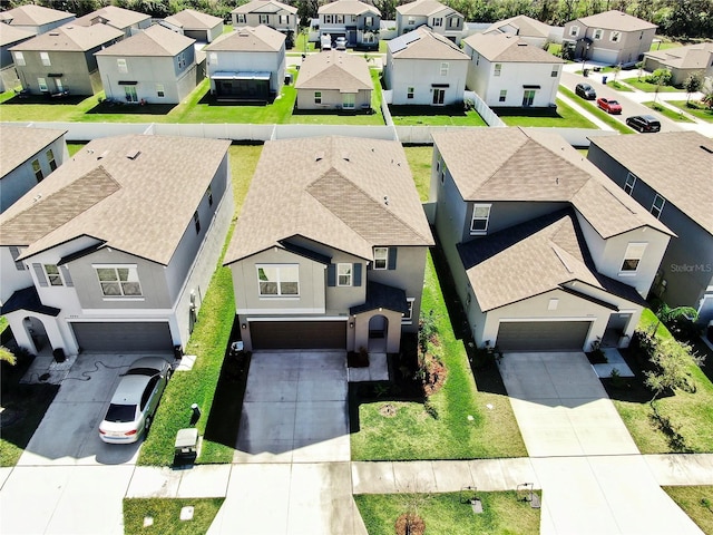 bird's eye view with a residential view