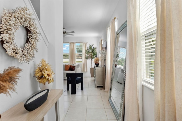 5994 Shiner St, Land O Lakes, FL 34638 - corridor with light tile patterned flooring