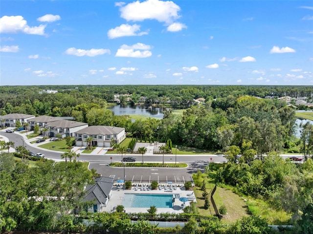 5994 Shiner St, Land O Lakes, FL 34638 - bird's eye view with a water view and a residential view
