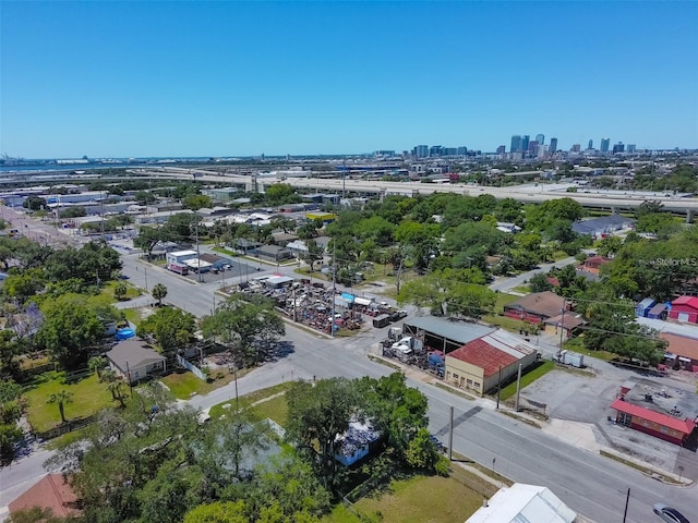 birds eye view of property featuring a view of city