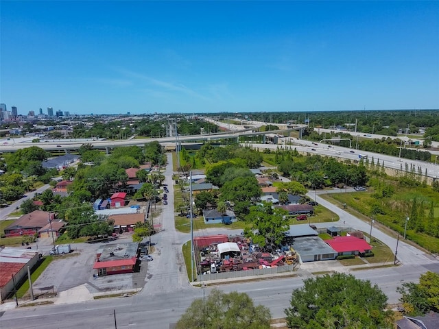 birds eye view of property featuring a view of city