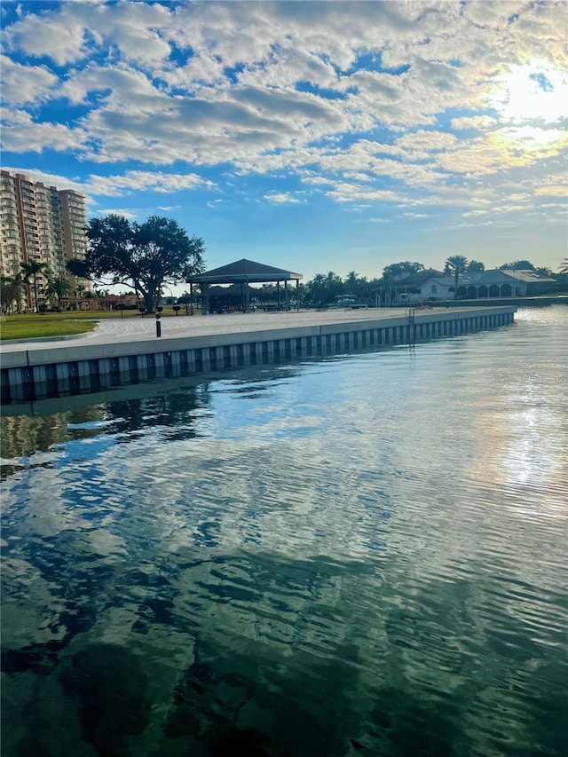 view of water feature