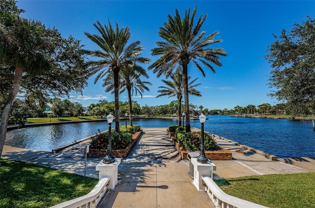 view of water feature