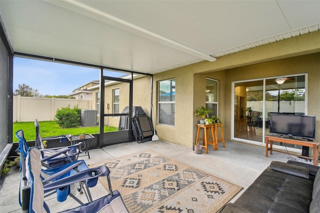 view of sunroom / solarium