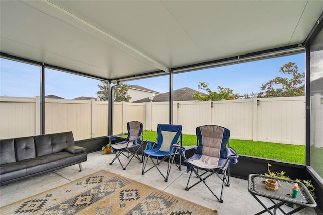 view of sunroom