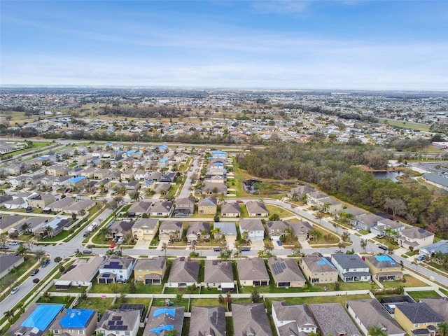 bird's eye view with a residential view