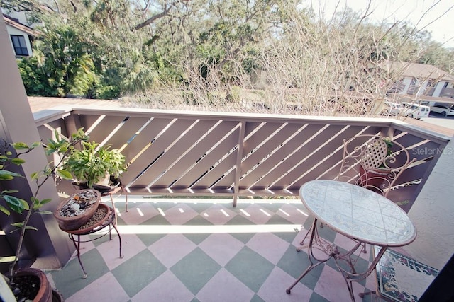 view of balcony