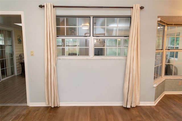room details with wood finished floors and baseboards