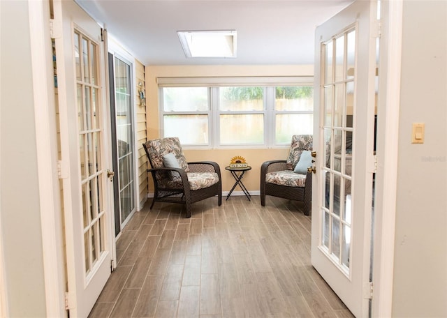 interior space featuring french doors