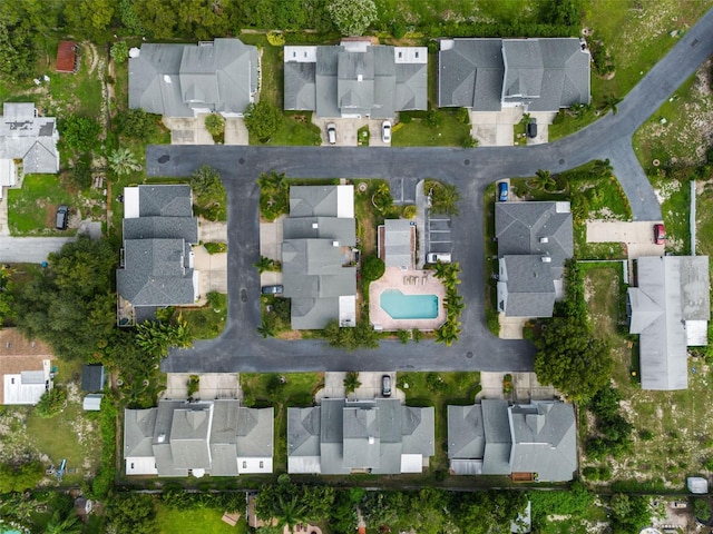 birds eye view of property featuring a residential view