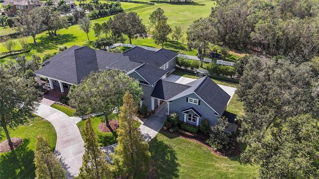 bird's eye view with a residential view