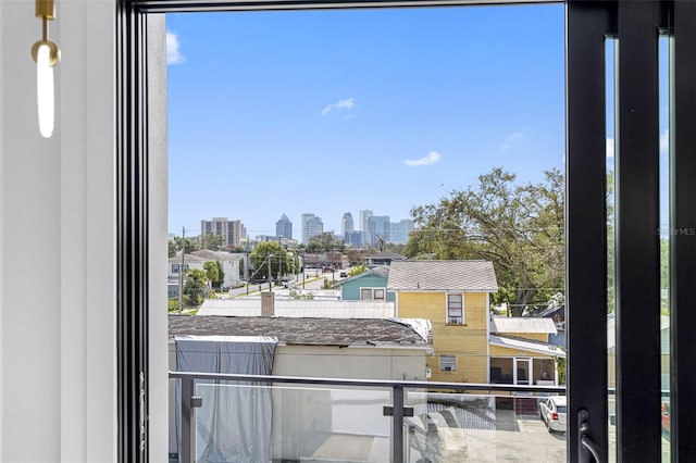 balcony featuring a city view