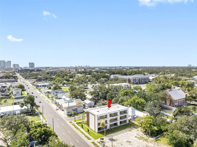 bird's eye view featuring a city view