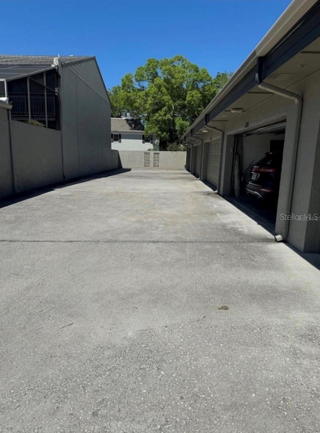 exterior space featuring community garages