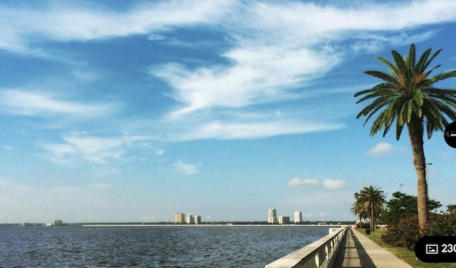 property view of water featuring a city view