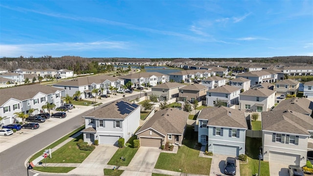 drone / aerial view with a residential view