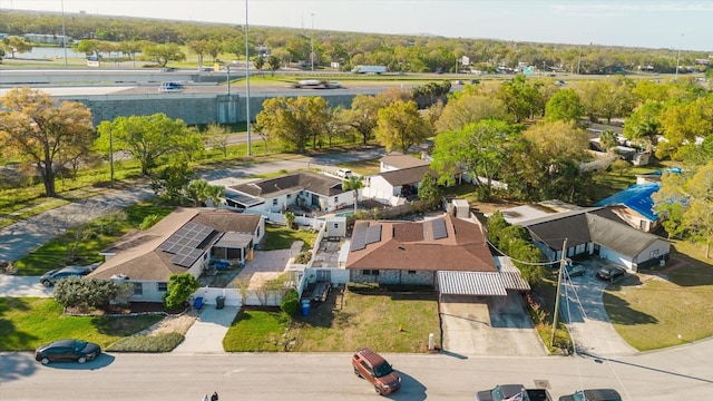 bird's eye view featuring a residential view