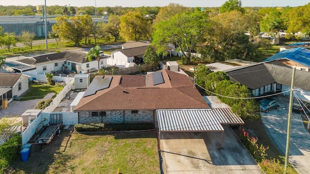 aerial view featuring a residential view