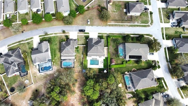 aerial view with a residential view