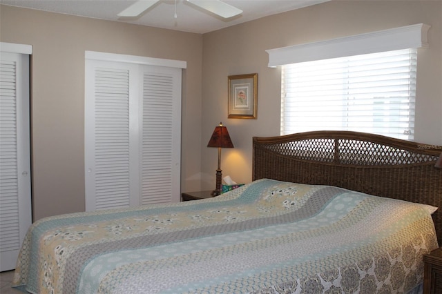 bedroom with ceiling fan