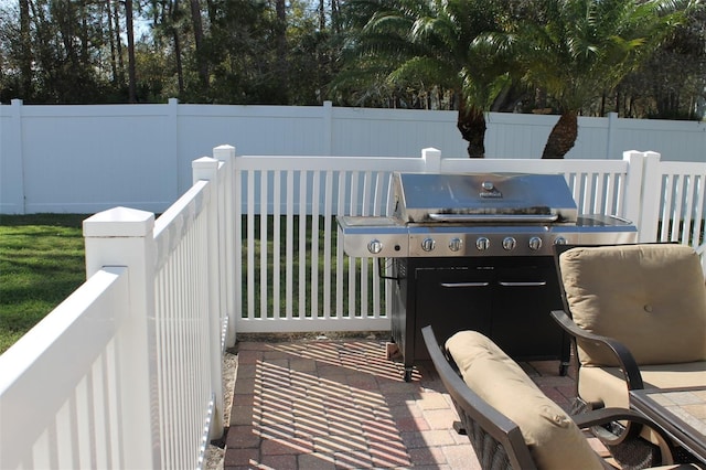 view of patio with fence private yard