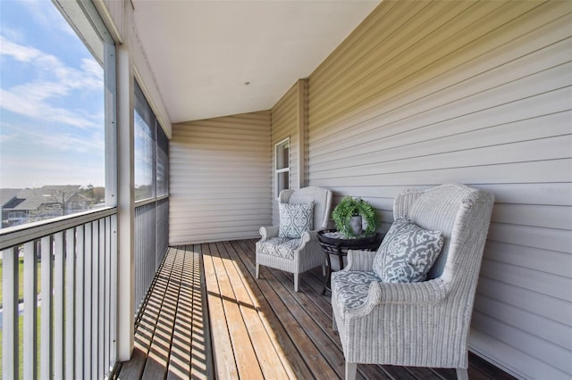 view of sunroom