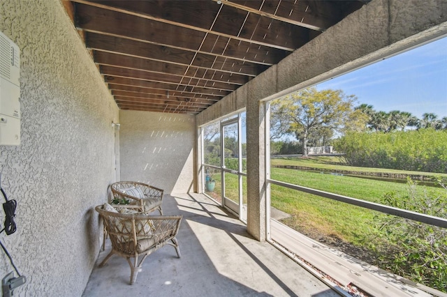view of sunroom