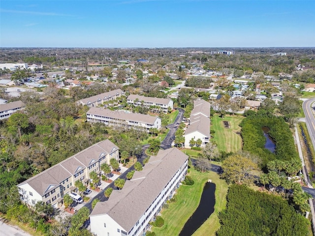 drone / aerial view with a residential view