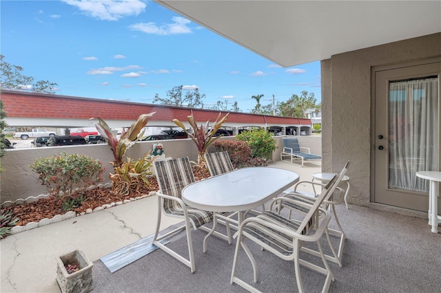 view of patio / terrace featuring outdoor dining area