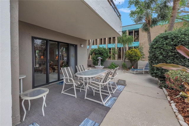 view of patio / terrace featuring outdoor dining space