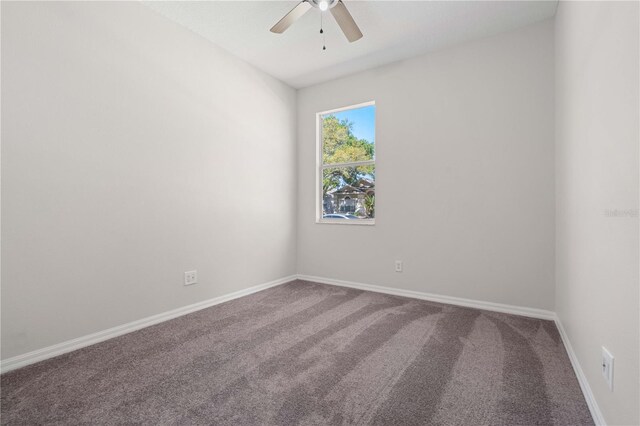 11611 Jordans Landing Ct, Riverview, FL 33569 - empty room with ceiling fan, carpet flooring, and baseboards