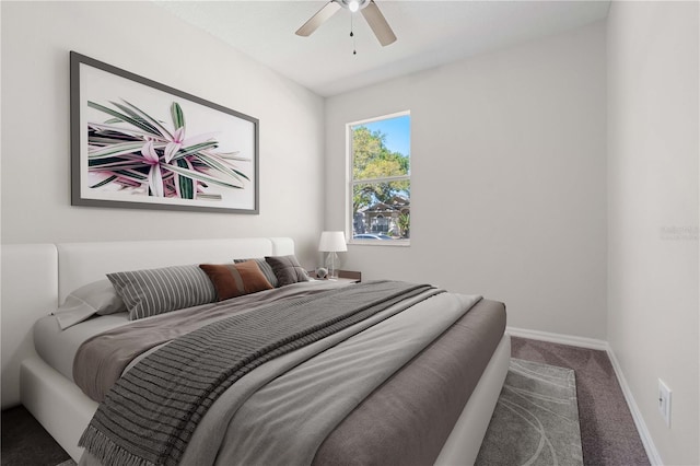11611 Jordans Landing Ct, Riverview, FL 33569 - bedroom with carpet floors, baseboards, and ceiling fan