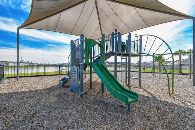 8034 Broad Pointe Dr, Zephyrhills, FL 33540 - community playground featuring a water view