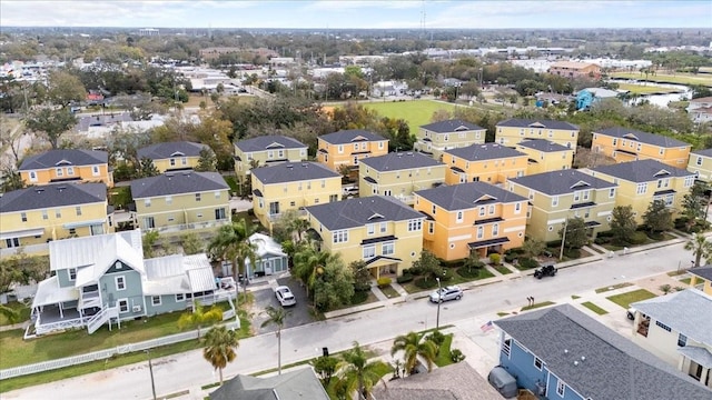 aerial view with a residential view