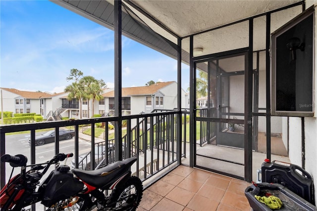 balcony featuring a residential view