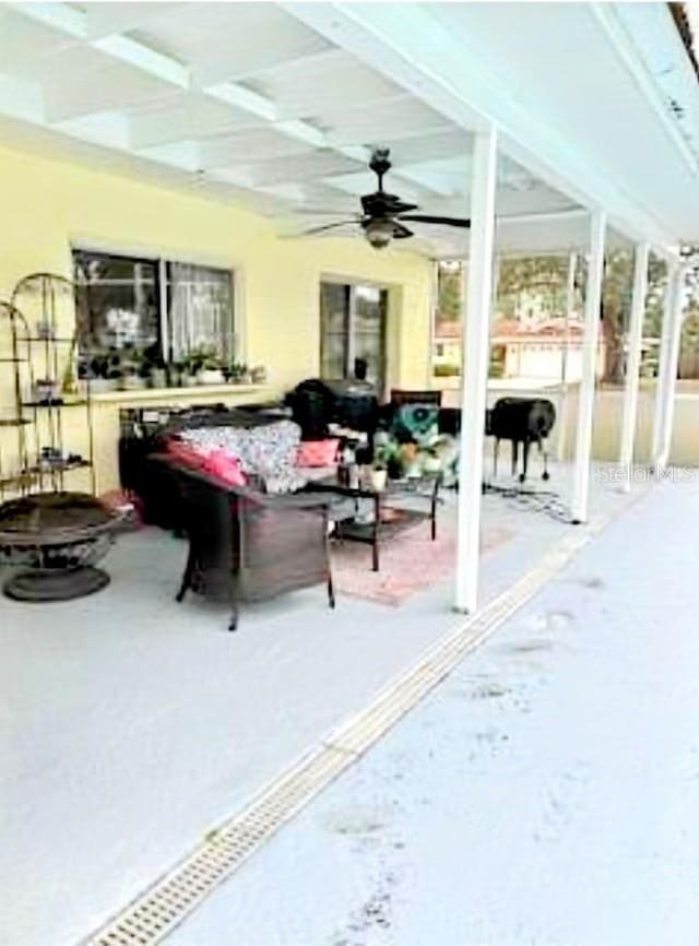 2510 Cypress Bend Dr E, Clearwater, FL 33761 - view of patio with ceiling fan and an outdoor living space