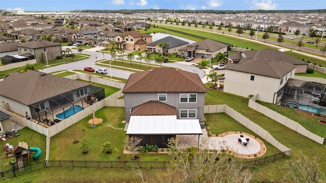 drone / aerial view featuring a residential view